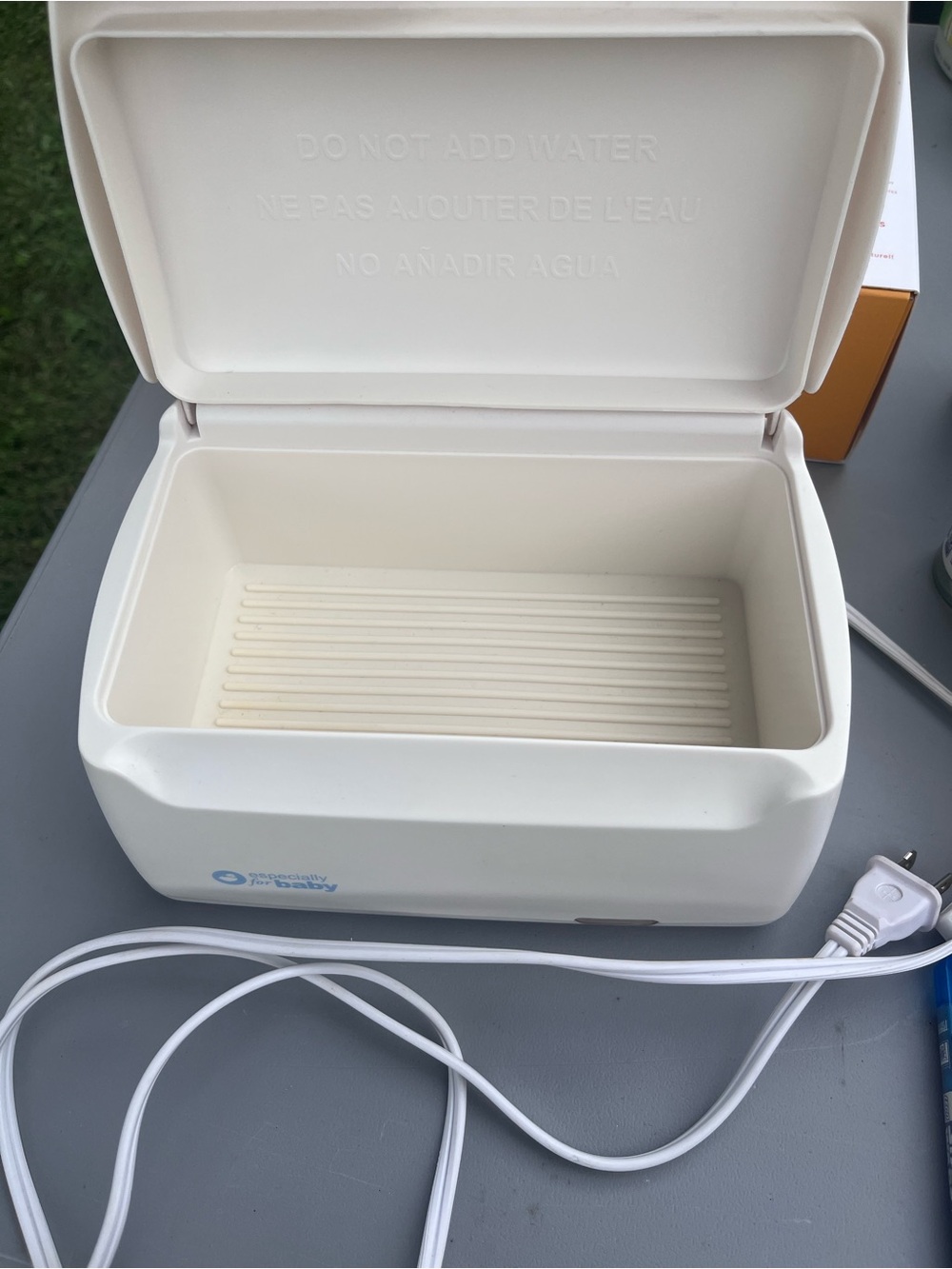 Electric White Baby Wipe Warmer and Storage Unit